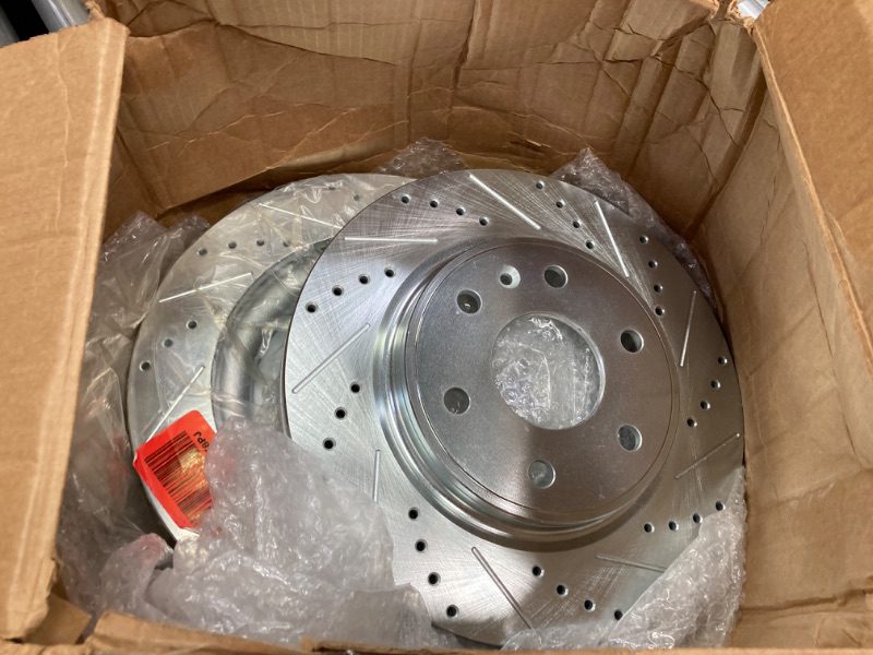 Photo 2 of Front Brake Kit, Drilled and Slotted Brake Rotors, for Traverse 2009-2017, Acadia 2007-2016, Enclave 2008-2017, Outlook 2007-2010, Acadia Limited 2017, OEM# 55150+D1169