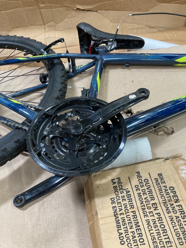 Photo 6 of *MISSING MANY PARTS* Huffy Hardtail Mountain Bike, Stone Mountain 26 inch, 21-Speed, Lightweight, Dark Blue Denim Blue 26 Inch Wheels/17 Inch Frame 21 Speed