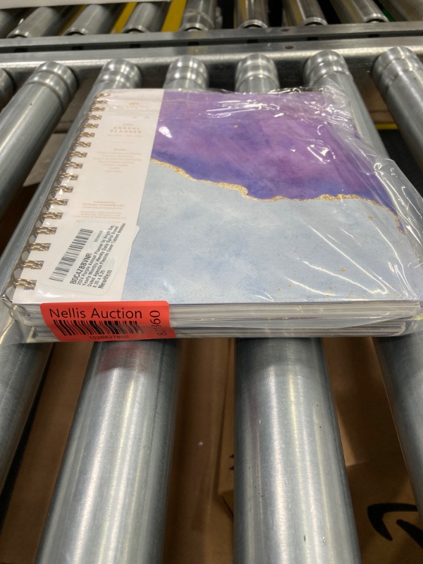 Photo 2 of *BUNDLE ITEMS 2 PACK* 2024 Purple Annual Planner by Bright Day, Yearly Monthly Weekly Daily Spiral Bound Dated Agenda Flexible Cover Tabbed Notebook, 8.25 x 6.25