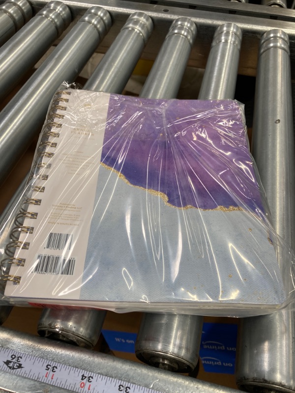 Photo 1 of *BUNDLE ITEMS 2 PACK* 2024 Purple Annual Planner by Bright Day, Yearly Monthly Weekly Daily Spiral Bound Dated Agenda Flexible Cover Tabbed Notebook, 8.25 x 6.25