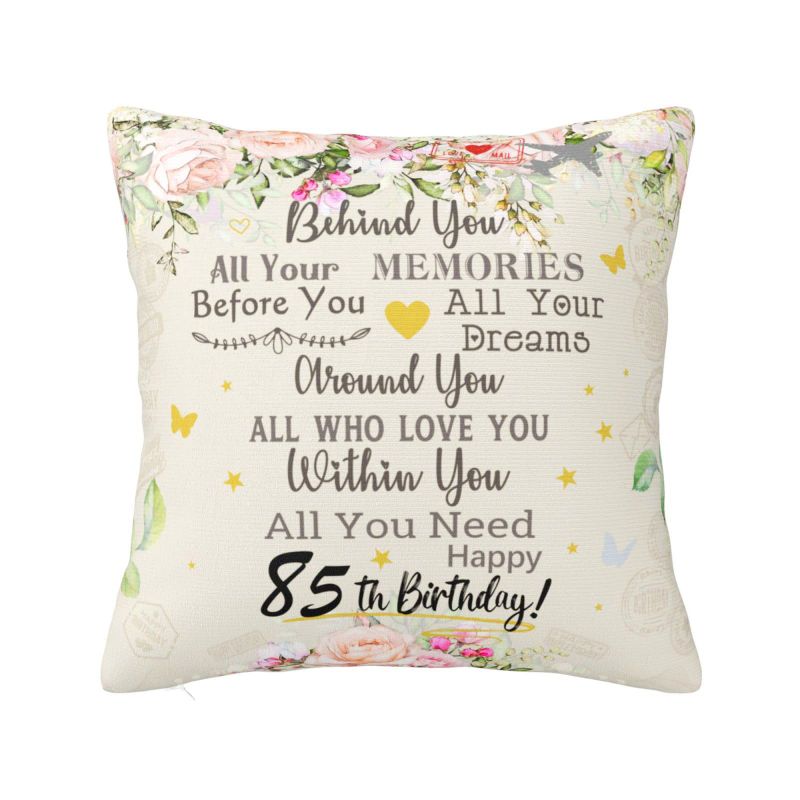 Photo 1 of *BUNDLE ITEMS 2 PACK* 85th Birthday Gifts for Women, Gifts for 85 Year Old Woman Pillow Cover 18"X 18", 85th Birthday Decorations Women, 85 Year Old Birthday Gifts for Women, 85th Birthday Gifts Ideas for Mom Grandma