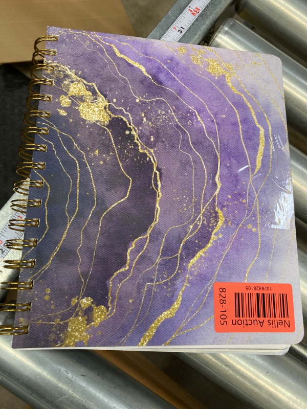 Photo 2 of 2024 Purple Annual Planner by Bright Day, Yearly Monthly Weekly Daily Spiral Bound Dated Agenda Flexible Cover Tabbed Notebook, 8.25 x 6.25