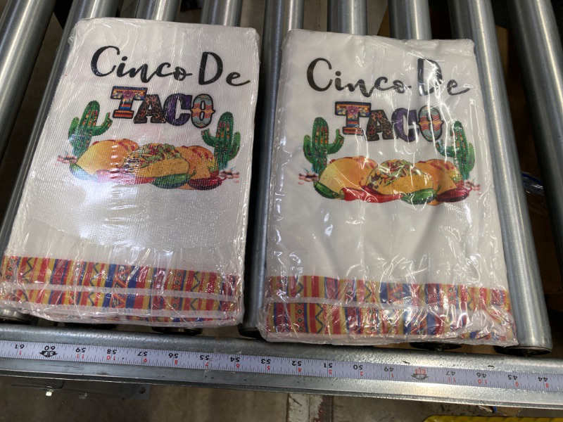 Photo 1 of *BUNDLE ITEMS 2 PACK* Artoid Mode Cinco De Taco Fiesta Cactus Morocco Gnomes Hobby Horse Morocco Home Kitchen Towels, 18 x 26 Inch Ultra Absorbent Coffee Tea Bar Hand Towels Bathroom Gift for Cooking Baking Set of 4