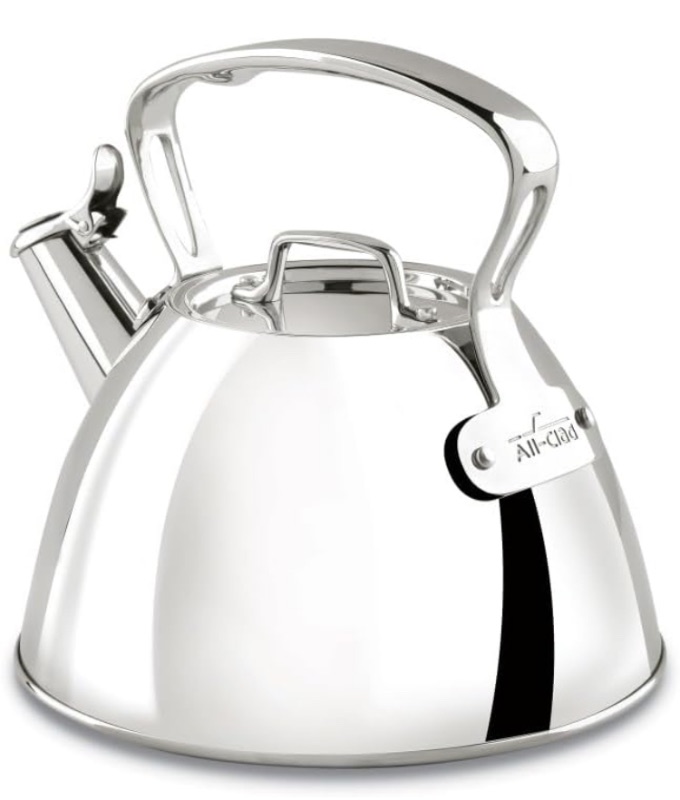 Photo 1 of All-Clad Specialty Stainless Steel Tea Kettle 2 Quart Induction Pots and Pans, Cookware Silver