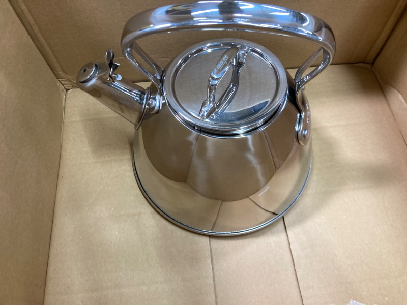 Photo 3 of All-Clad Specialty Stainless Steel Tea Kettle 2 Quart Induction Pots and Pans, Cookware Silver