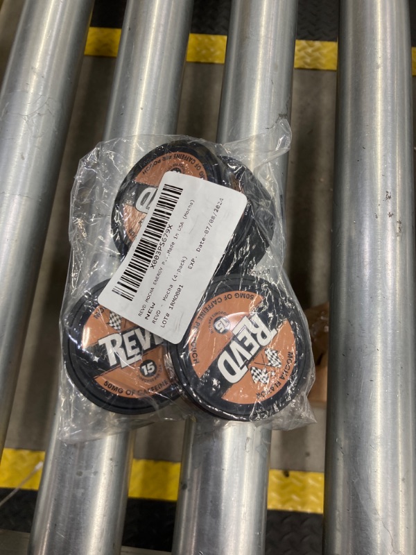 Photo 1 of REVD MOCHA ENERGY POUCHES | 4 Cans of Mocha | Nicotine-Free Dip Pouches | 750mg of Caffeine Per Can, 15 Pouches Per Can | 1 Pouch Equals 1/2 Cup of Coffee of Caffeine | Made in USA (Mocha)
