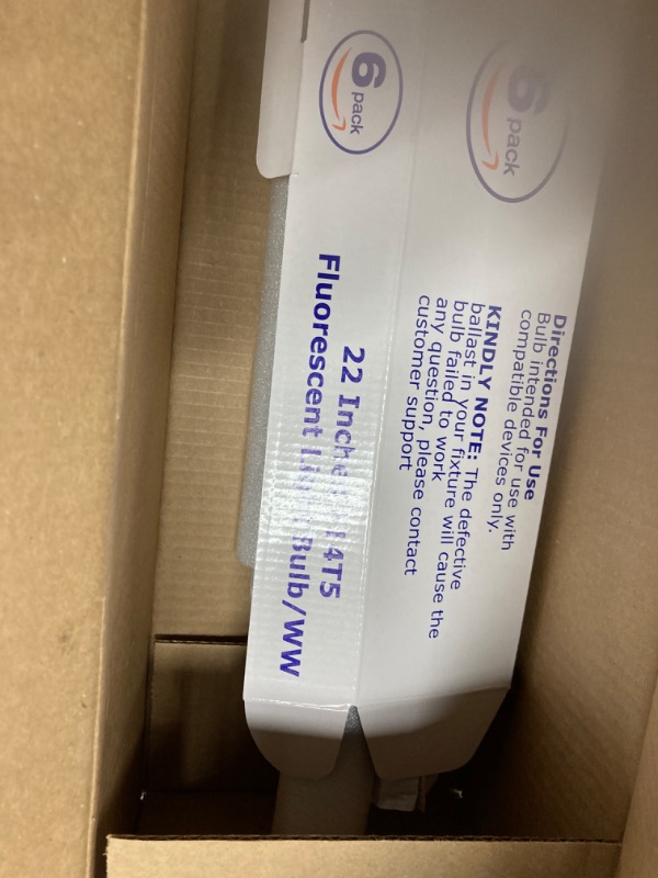 Photo 1 of 22 Inch T5 Fluorescent Light Bulb 14 Watt F14T5/WW Compatible with Sylvania Satco Philips GE Under Cabinet Tube Light 3000K Warm White 800 Lumen G5 Base 6 Count