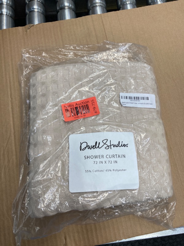 Photo 1 of Dwell Studio Shower Curtain - 72" x 72" Cotton Rich Stylish Fabric Curtain for Bathroom Decor - Modern Design with Durable Construction - Ideal for Home or Hotel Use (Solid Taupe)