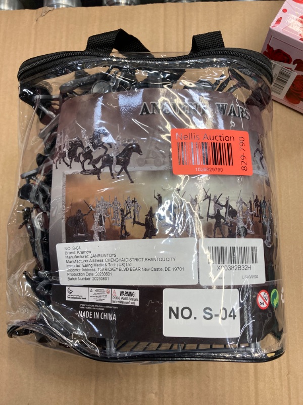 Photo 1 of kramow 109 PCS Medieval Knights Toys, Ancient Soldier Figures Toy, Army Men Playset, Plastic Military Figures Toy with Storage Bag, Army Action Figure Toys Military Base Set for Boys Girls Kids 3+