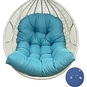 Photo 1 of  Egg Chair Cushion 47 X 35 in Waterproof Indoor/Outdoor Hammock Chair Cushion Washable Hanging Basket Seat Cushion (Without Chair) (Peacock Blue)