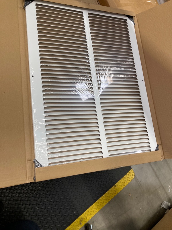 Photo 2 of Handua 14"W x 20"H [Duct Opening Size] Steel Return Air Grille | Vent Cover Grill for Sidewall and Ceiling, White | Outer Dimensions: 15.75"W X 21.75"H for 14x20 Duct Opening 14"W x 20"H [Duct Opening]