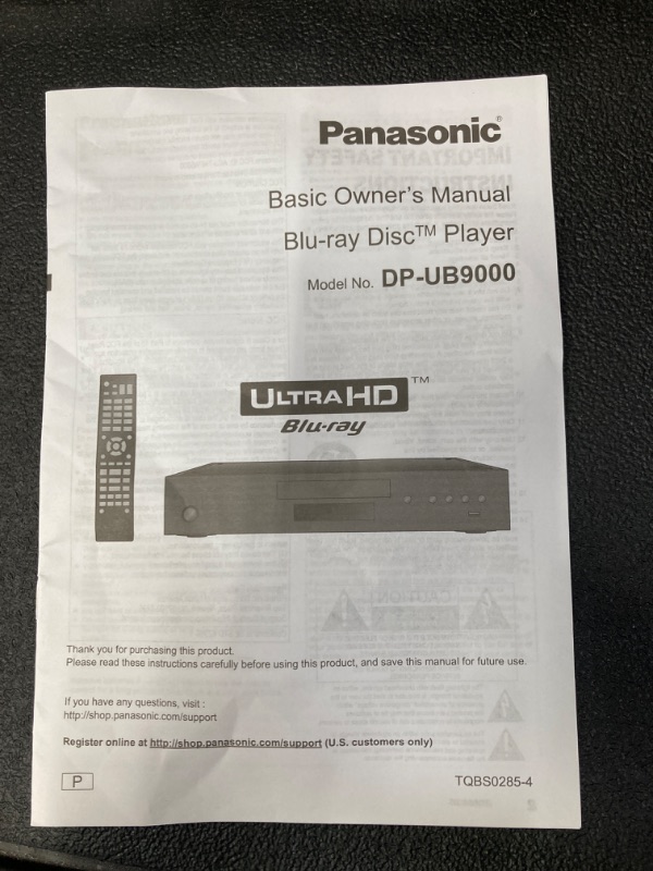 Photo 2 of Panasonic 4K Blu Ray Player, Ultra HD Premium Video Playback