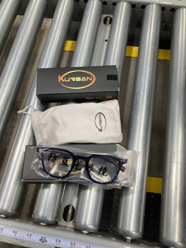 Photo 1 of 2 pack clear Lens Glasses for Women Men Retro Wood Grain Large Frame Blue Light Blocking Eyeglasses