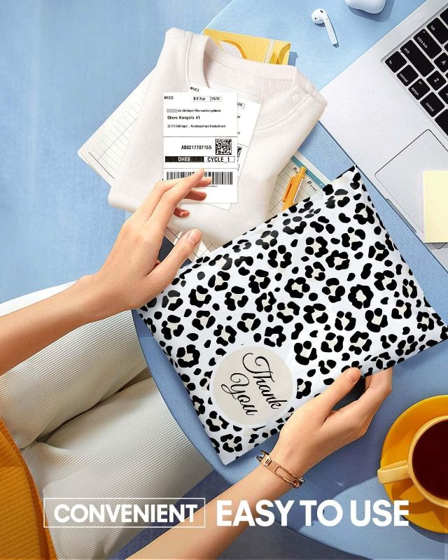 Photo 1 of Pack of 2 Thank You Poly Mailers Leopard Shipping Bag with Self Sealing, Medium Mailing Bags for Small Business - Shipping Envelopes for Clothing, 10x13 IN, 100pack
