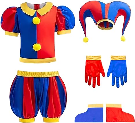 Photo 2 of Kids Costumes Set Circus Cosplay Costume Hallowen Birthday Party With Gloves Hat For Boys girls
