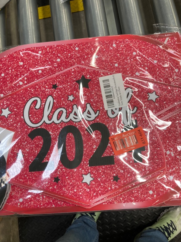 Photo 2 of 2024 Graduation Yard Sign Decorations Congrats Grad Yard Signs Graduation Yard Lawn Graduation Waterproof Decorations Outdoor Congrats Graduation Party Decoration Supplies(Red)