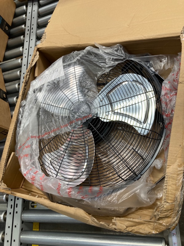 Photo 2 of BEESTAR 20 inch High Velocity Wall Mount Fan,Industrial Fan with 3 Speed Commercial Ventilation,Easy Operation and 270 Degree Tilting,Metal Fan for Warehouse,Greenhouse, Workshop and Basement