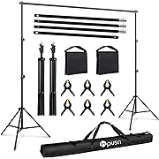 Photo 1 of  Adjustable Photoshoot - Photo Backdrop Stand for Parties - Includes Travel Bag, Sand Bags, Clamps - Photo Video Studio