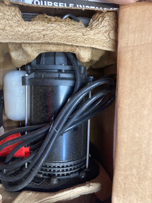 Photo 2 of 1/3 HP Cast Iron Submersible Sump Pump with Vertical Float Switch