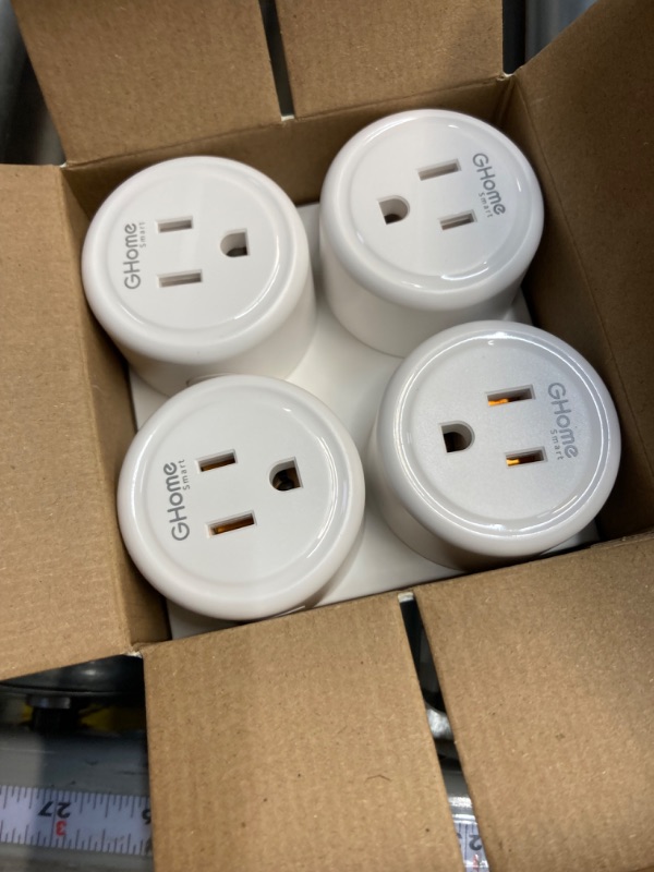 Photo 2 of  Smart Plug, Wi-Fi Outlet Socket Compatible with Alexa and Google Home, Automate APP, Timer Function, Voltage Measurement Function, No Hub Required, 16A (4 pcs)