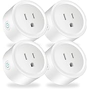 Photo 1 of  Smart Plug, Wi-Fi Outlet Socket Compatible with Alexa and Google Home, Automate APP, Timer Function, Voltage Measurement Function, No Hub Required, 16A (4 pcs)