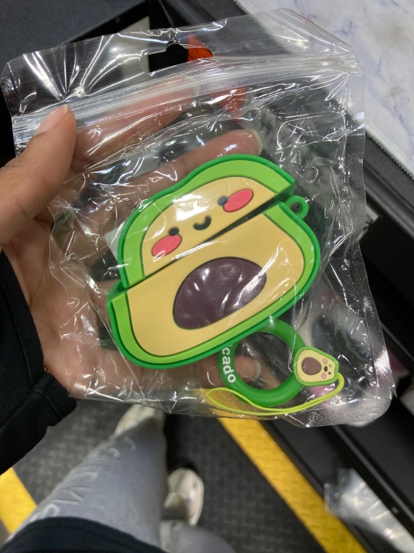 Photo 2 of Adorable Case Design for Apple AirPods Pro (2nd Generation) 2022 Version Cartoon Cute Case Soft Silicone Cover Silicone Shockproof Case Anti-Fall Case for Airpod Pro2 Case (AirPods Pro2, Avocado) AirPods Pro2 Avocado