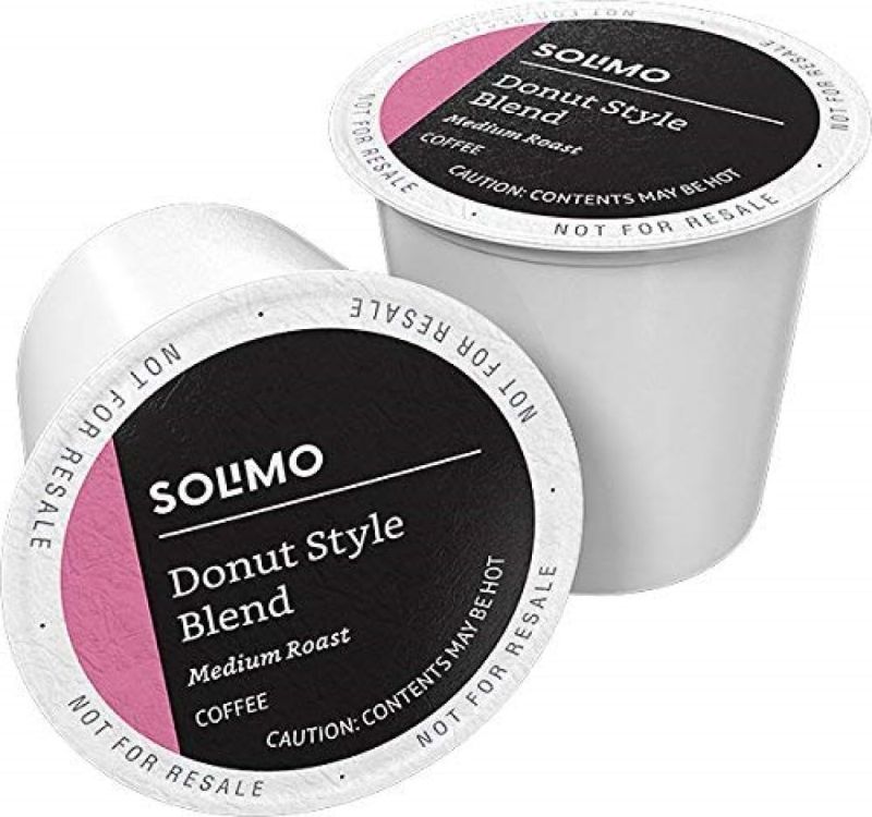 Photo 1 of Amazon Brand - Solimo Medium Roast Coffee Pods, Donut Style, Compatible with Keurig 2.0 K-Cup Brewers, 100 Count