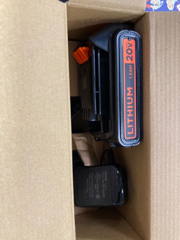 Photo 3 of ***FOR PARTS, BATTERY NON-FUNCTIONAL*** Black & Decker BCD702C1AEV 20V Max Brushed Lithium-Ion Cordless Drill Driver Kit (1.5 Ah)