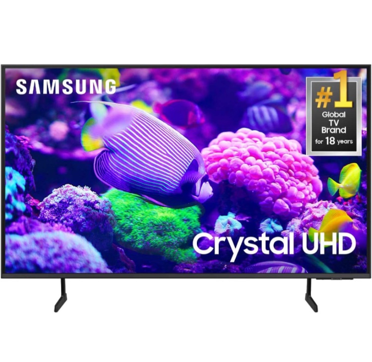 Photo 1 of CRACKED SCREAN! SAMSUNG 55-Inch Class Crystal UHD 4K DU7200 Series HDR Smart TV w/Object Tracking Sound Lite, PurColor, Motion Xcelerator, Mega Contrast, Q-Symphony (UN55DU7200, 2024 Model)