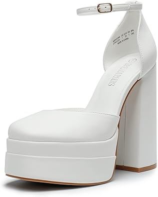 Photo 1 of ***STOCK PHOTO FOR REFERENCE ONLY*** WETKISS CHUNKY PLATFORM HEELS WITH ANKLE STRAP WITH A CHARM///SIZED 8 