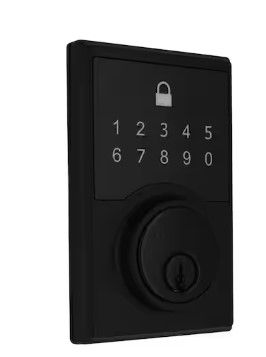 Photo 1 of Defiant
Square Matte Black Compact Touch Electronic Single Cylinder Deadbolt