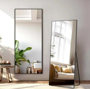 Photo 1 of Elemore Home 65"x24" Full Length Mirror Rectangle Floor Mirrors for Standing Leaning Hanging, Black