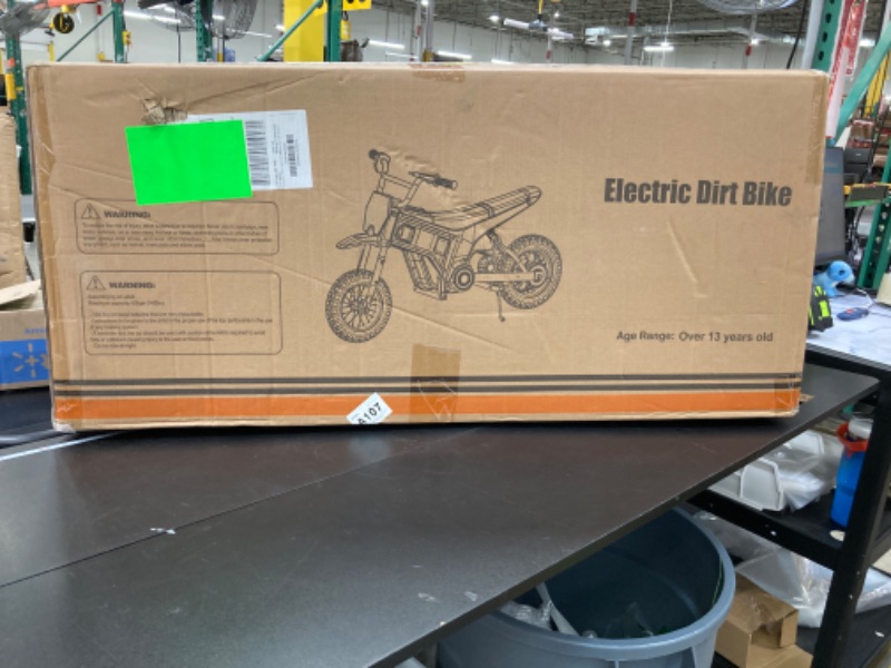 Photo 2 of 24V Electric Dirt Bike, Neche 350W Powered Ride on Motorcycle,Electric Motorcycle with Shock Absorption Suspension for Kids Age 13+,Red