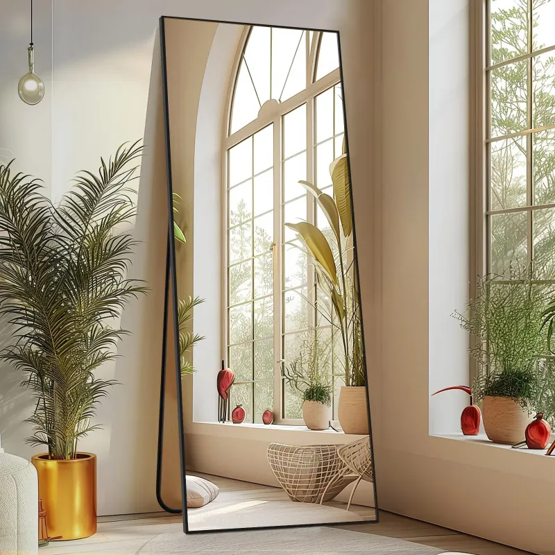 Photo 1 of Elemore Home 65"x24" Full Length Mirror Rectangle Floor Mirrors for Standing Leaning Hanging, Black