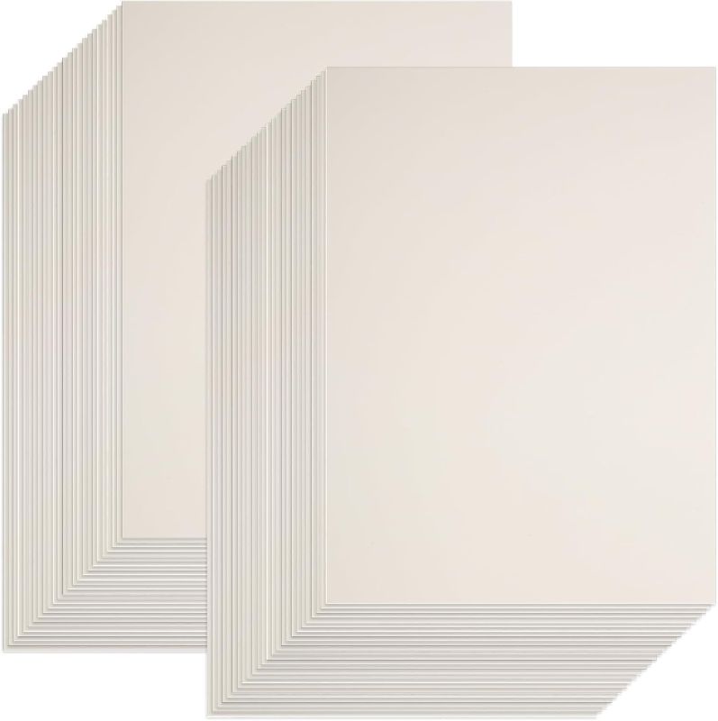 Photo 1 of 30 Sheets Cream Cardstock for Kids, 8.5 x 11 Heavyweight Cardstock Off White Card Stock Craft Paper for Card Making Kids Art Crafts Scrapbooking, 230GSM