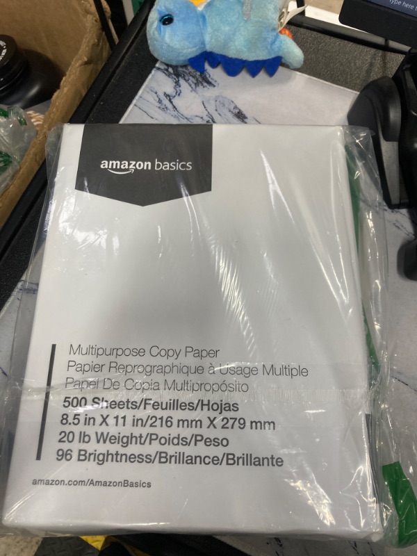 Photo 2 of Amazon Basics Multipurpose Copy Printer Paper, 20 Pound, White, 96 Brightness, 8.5 x 11 Inch, 1 Ream , 500 Sheets Total 1 Ream | 500 Sheets