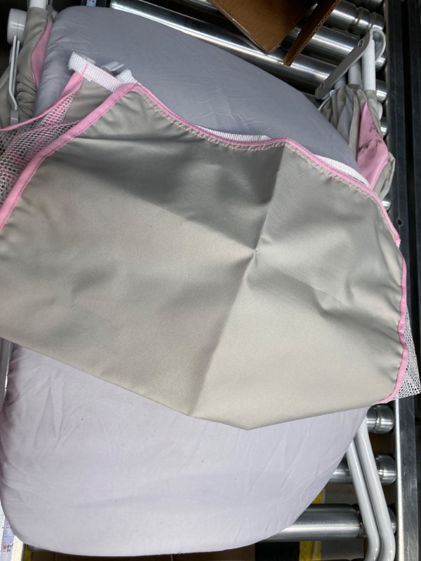 Photo 3 of Baby Bassinet in Grey and Pink, Lightweight Portable, Quick Fold and Easy to Carry