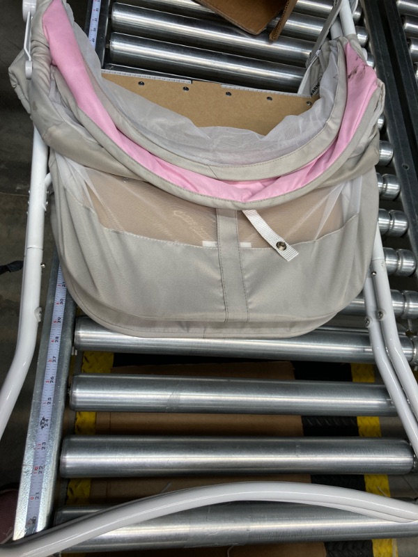 Photo 4 of Baby Bassinet in Grey and Pink, Lightweight Portable, Quick Fold and Easy to Carry