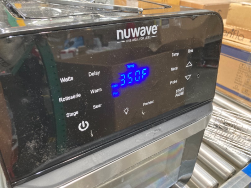 Photo 9 of 
Click image to open expanded view




NUWAVE BRIO 14-Quart Large Capacity Air Fryer Oven with Digital Touch Screen Controls and Integrated Digital Temperature Probe; 3 Heavy-Duty NEVER-RUST Stainless Steel Mesh Racks