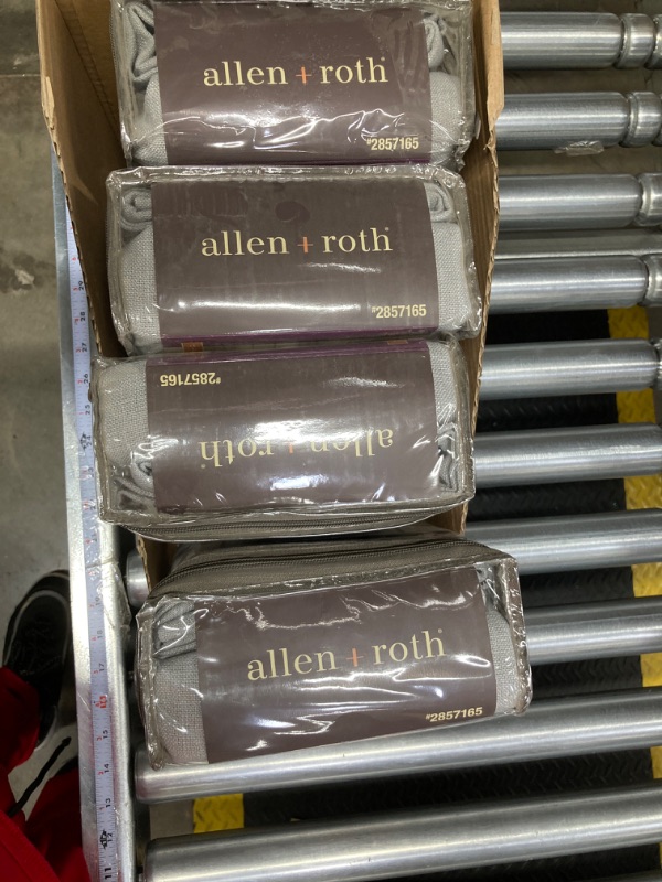 Photo 1 of allen + roth 84-in Grey Light Filtering Grommet Single Curtain Panel BUNDLE PACK OF 4