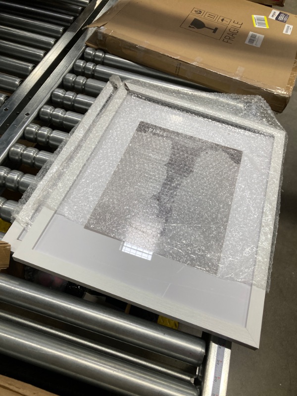 Photo 1 of DBWIN 16x20 Picture Frame White Wood Pattern Poster Frame Plexiglass Front 2 Pack Photo Frame for Art Prints Wall Decor Vertically or Horizontally(LY01-16X20-WT) White 16X20