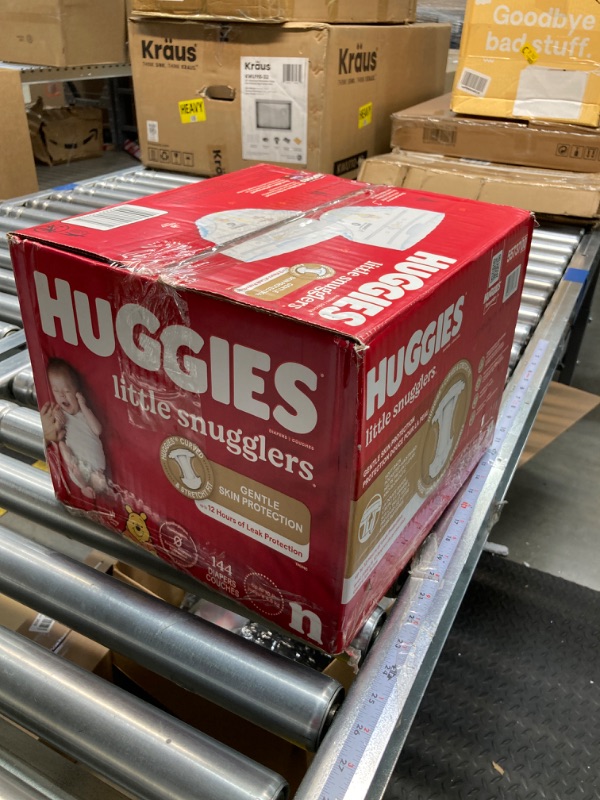 Photo 1 of Huggies Newborn Diapers, Little Snugglers Newborn Diapers, Size Newborn (up to 10 lbs), 144 Count