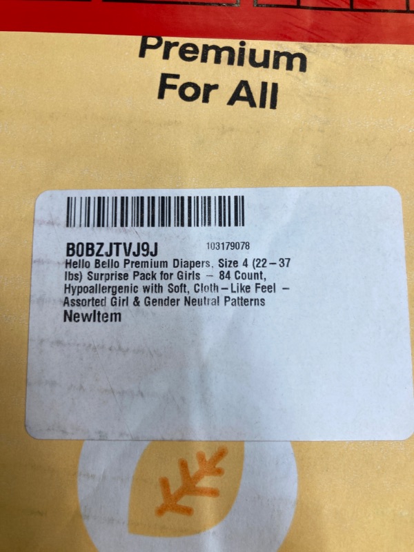 Photo 3 of Hello Bello Premium Baby Diapers Size 4 I 84 Count of Disposable, Extra-Absorbent, Hypoallergenic, and Eco-Friendly Baby Diapers with Snug and Comfort Fit I Surprise Girl & Gender Neutral Patterns Surprise Girl/Gender Neutral Pattern