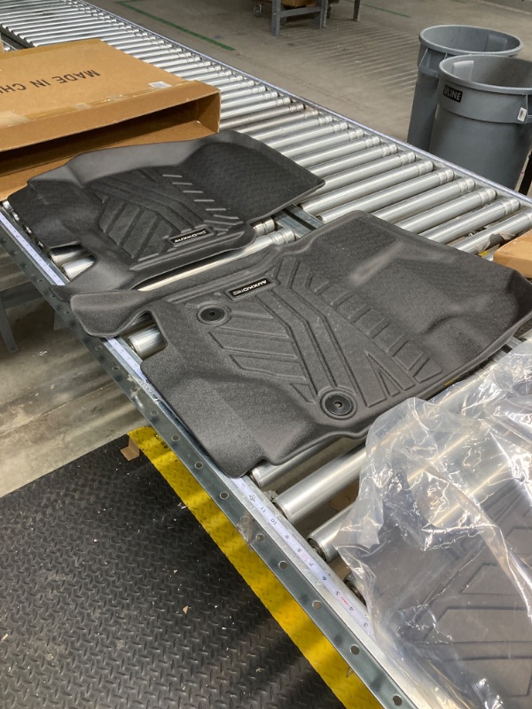 Photo 2 of Auxko All Weather Floor Mats Fits for Ford F150 Supercrew 2021-2023(Include Lightning 22-23)(Only Bench Seat w/Under Seat Storage) TPE Rubber Liners Accessoires Odorless Mats 2021-2023 F150(+lightning) supercrew w/ storage