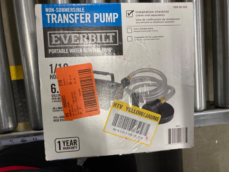 Photo 3 of 1/10 hp Transfer Pump