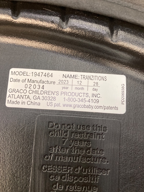 Photo 4 of Graco Tranzitions 3 in 1 Harness Booster Seat, Proof Tranzitions Black