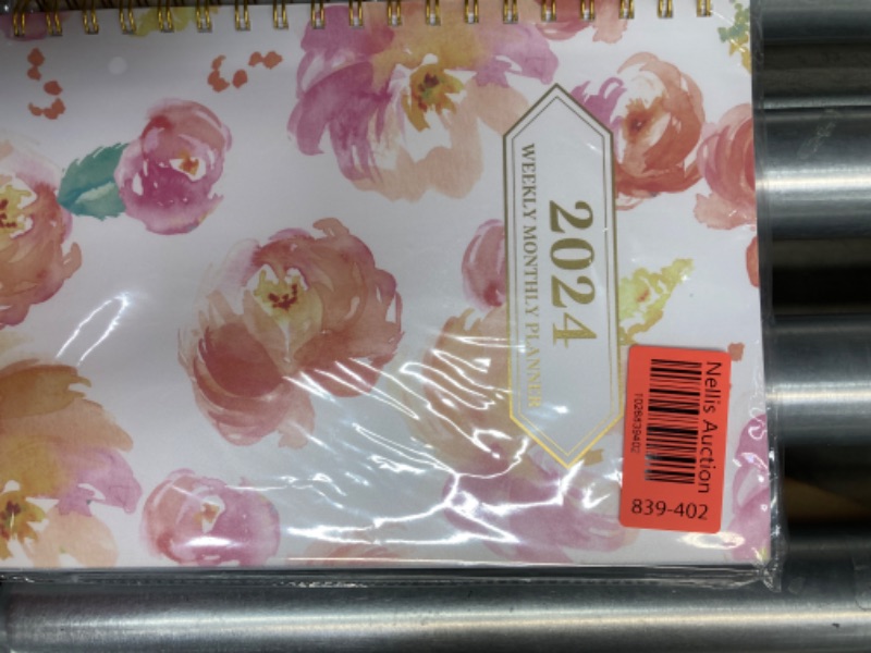 Photo 2 of Ymumuda Planner 2024, 12-Month Planner from JAN.2024 to DEC.2024, 7" X 10", Weekly Monthly Planner 2024 with Waterproof Cover, Sticky Index Tabs, Large Writing Blocks, Floral 07