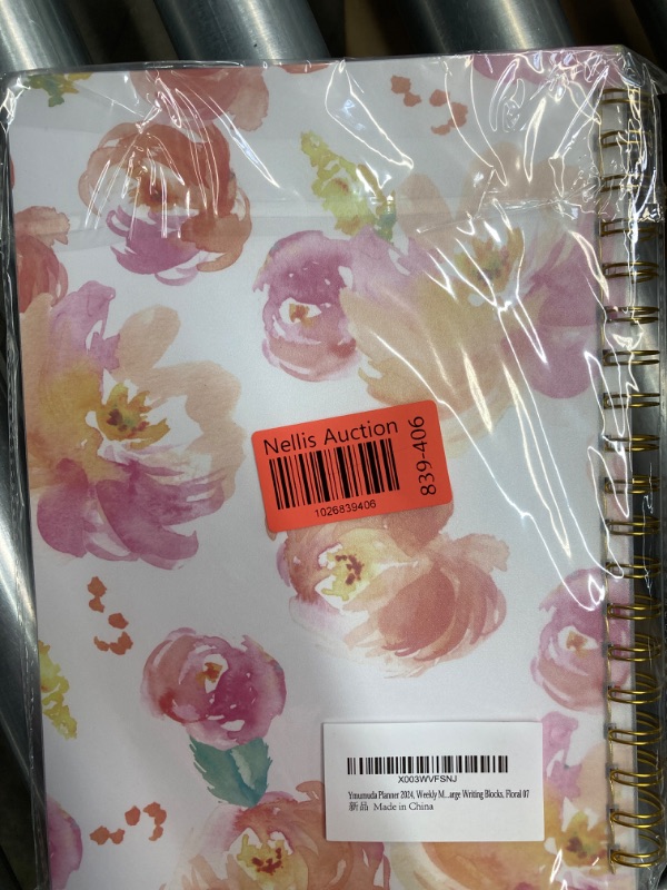 Photo 2 of Ymumuda Planner 2024, 12-Month Planner from JAN.2024 to DEC.2024, 7" X 10", Weekly Monthly Planner 2024 with Waterproof Cover, Sticky Index Tabs, Large Writing Blocks, Floral 07