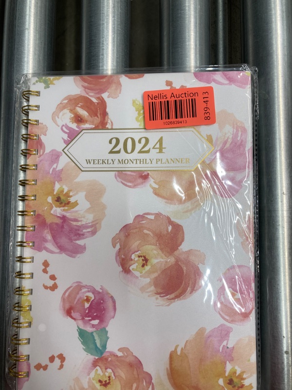 Photo 2 of Ymumuda Planner 2024, 12-Month Planner from JAN.2024 to DEC.2024, 7" X 10", Weekly Monthly Planner 2024 with Waterproof Cover, Sticky Index Tabs, Large Writing Blocks, Floral 07