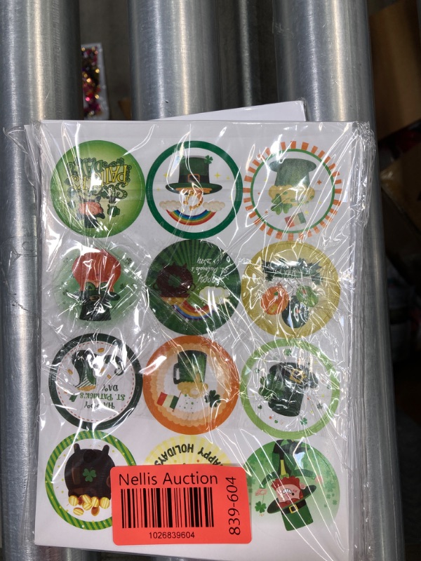 Photo 2 of 10 Sheets St. Patrick's Day Temporary Tattoos, 180 Pack Clover Lucky Shamrock Irish Parade Temporary Tattoo Stickers Face Tattoos St.Patrick's Day Party Favors for Children Theme Party Supplies St. Patrick's C *** 6x1 COMBO PACK***